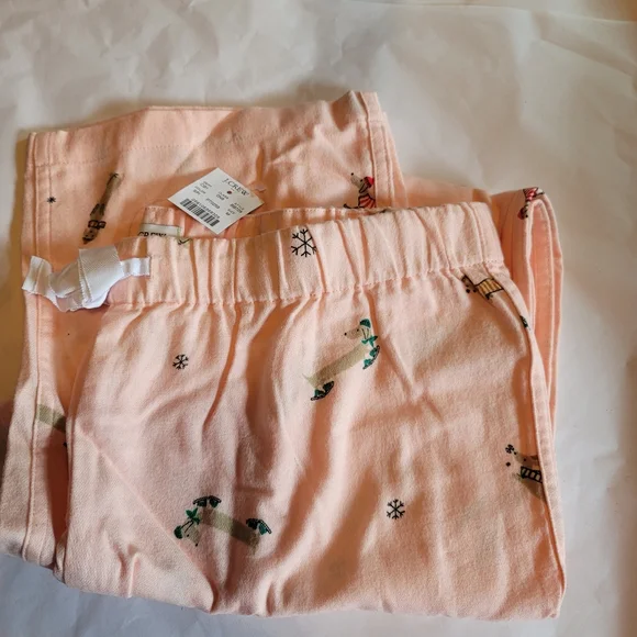 🆕️ J. Crew Women's Flannel Pajama Pants Pink Medium - Picture 4 of 4